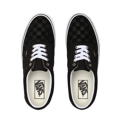 Vans Deboss Checkerboard Era - Erkek Spor Ayakkabı (Siyah)
